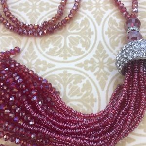 Crystal Tassel Necklace